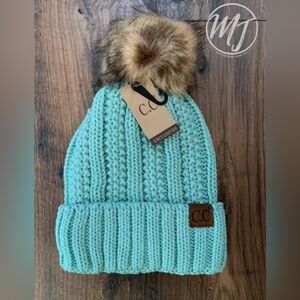 Women's CC POM Beanie - NEW - Mint - One Size